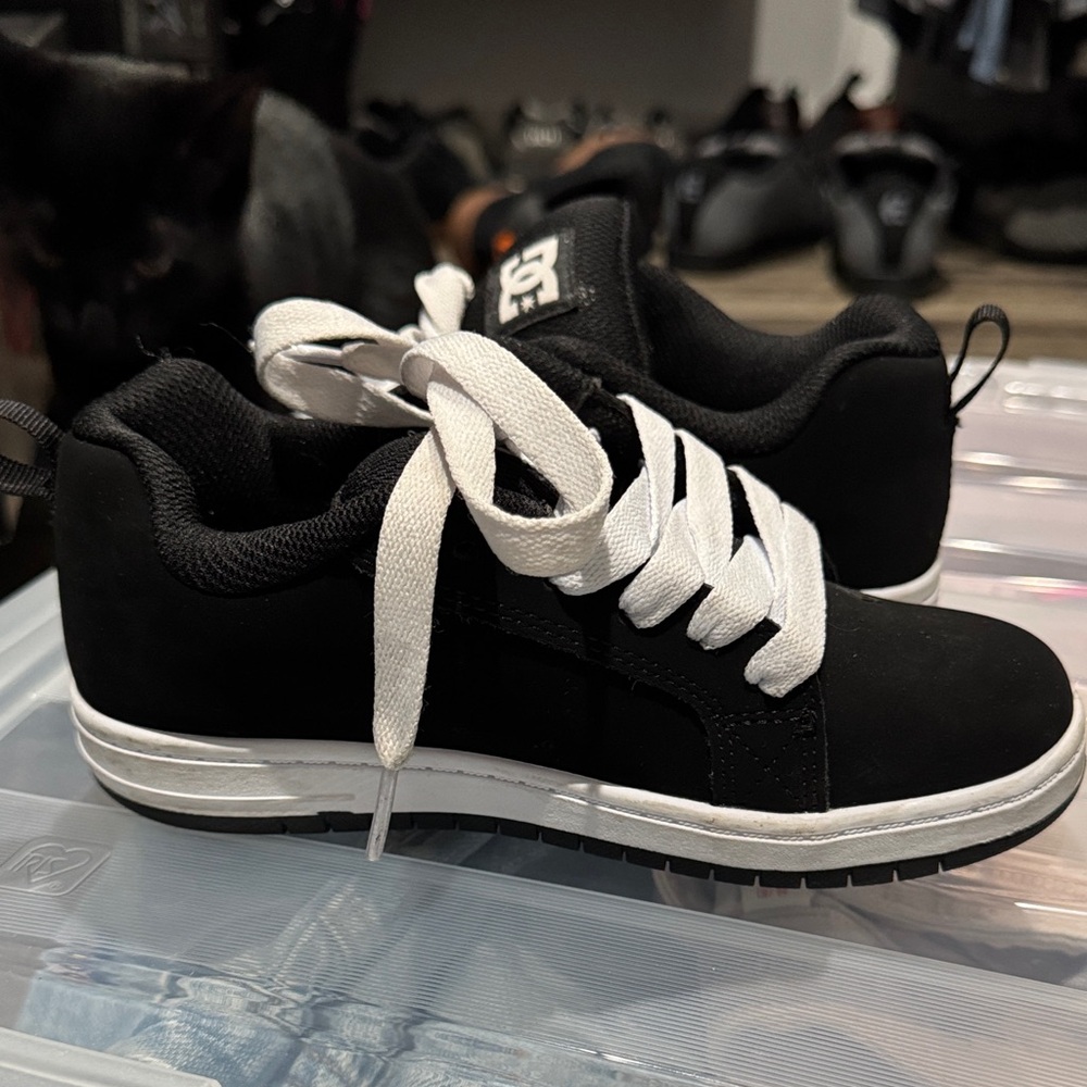 DC Kids Black and White Sneakers - Picture 5 of 5
